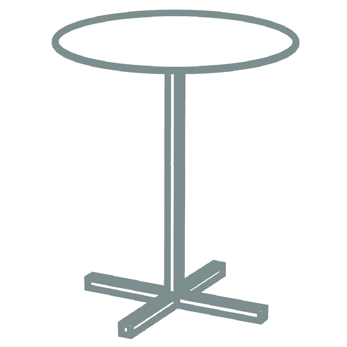 SOLID STEEL HIGH DINER TABLE